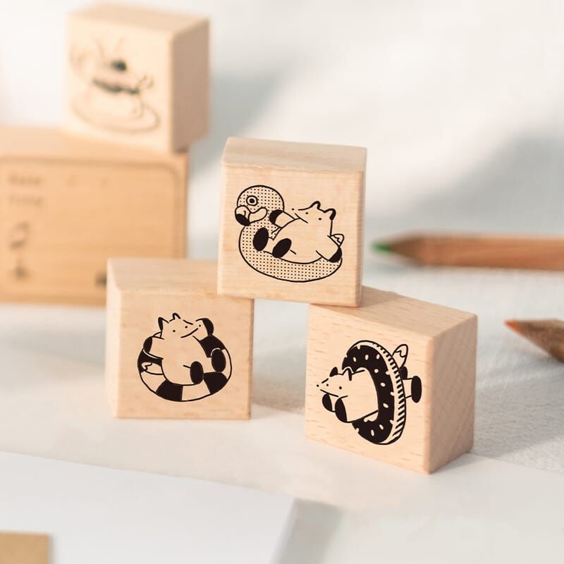 Reiko 泳池狐吉 櫸木印章 ｜Hello Studio 你好工作室