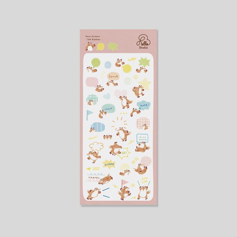 狐吉泡泡 小狐狸手帳索引貼紙｜你好工作室 Reiko