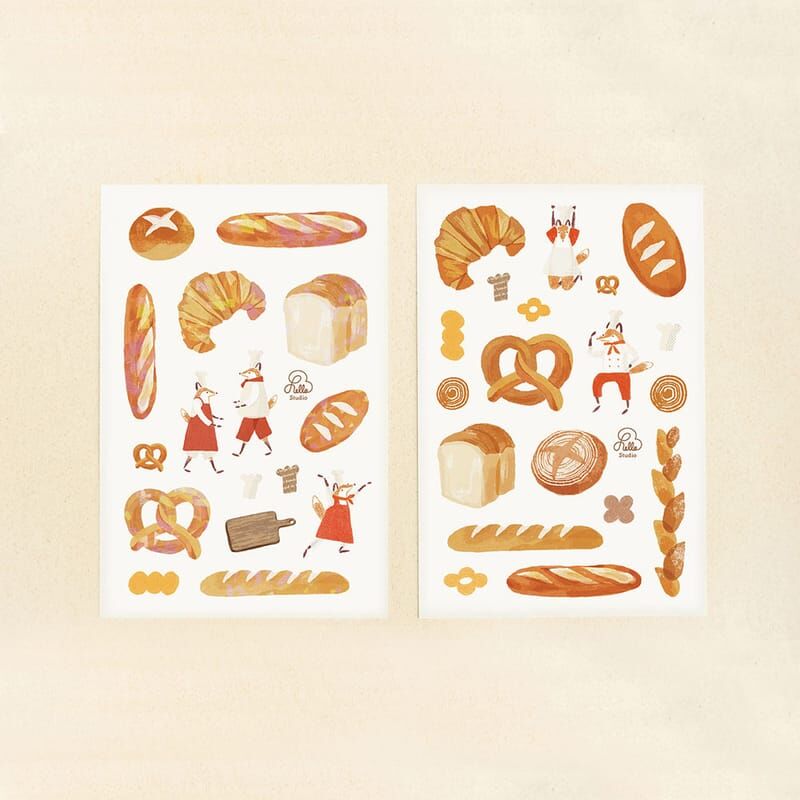 Reiko 烘焙日記 2入轉印貼紙｜Hello Studio 你好工作室