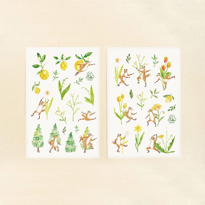 Reiko 森花時光 2入轉印貼紙｜Hello Studio 你好工作室