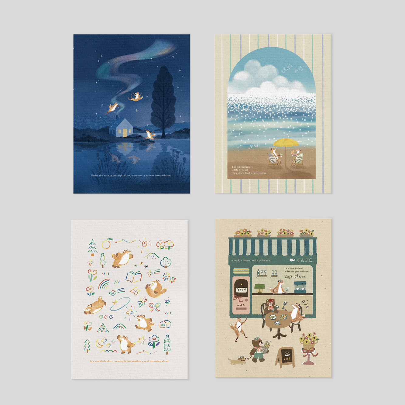 2026 狐吉 插畫明信片｜你好工作室 Reiko