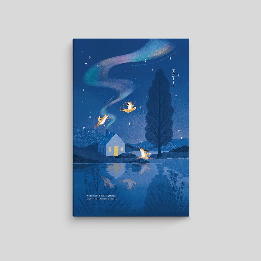 2026 狐吉小狐狸手帳 (B6) 星辰無憂夜 / 金光下的海／繽紛夢遊日 / 香頌畫咖啡｜你好工作室 Reiko