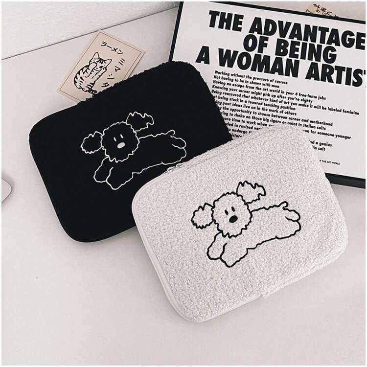 《10180》毛絨絨的狗狗平板包/電腦包