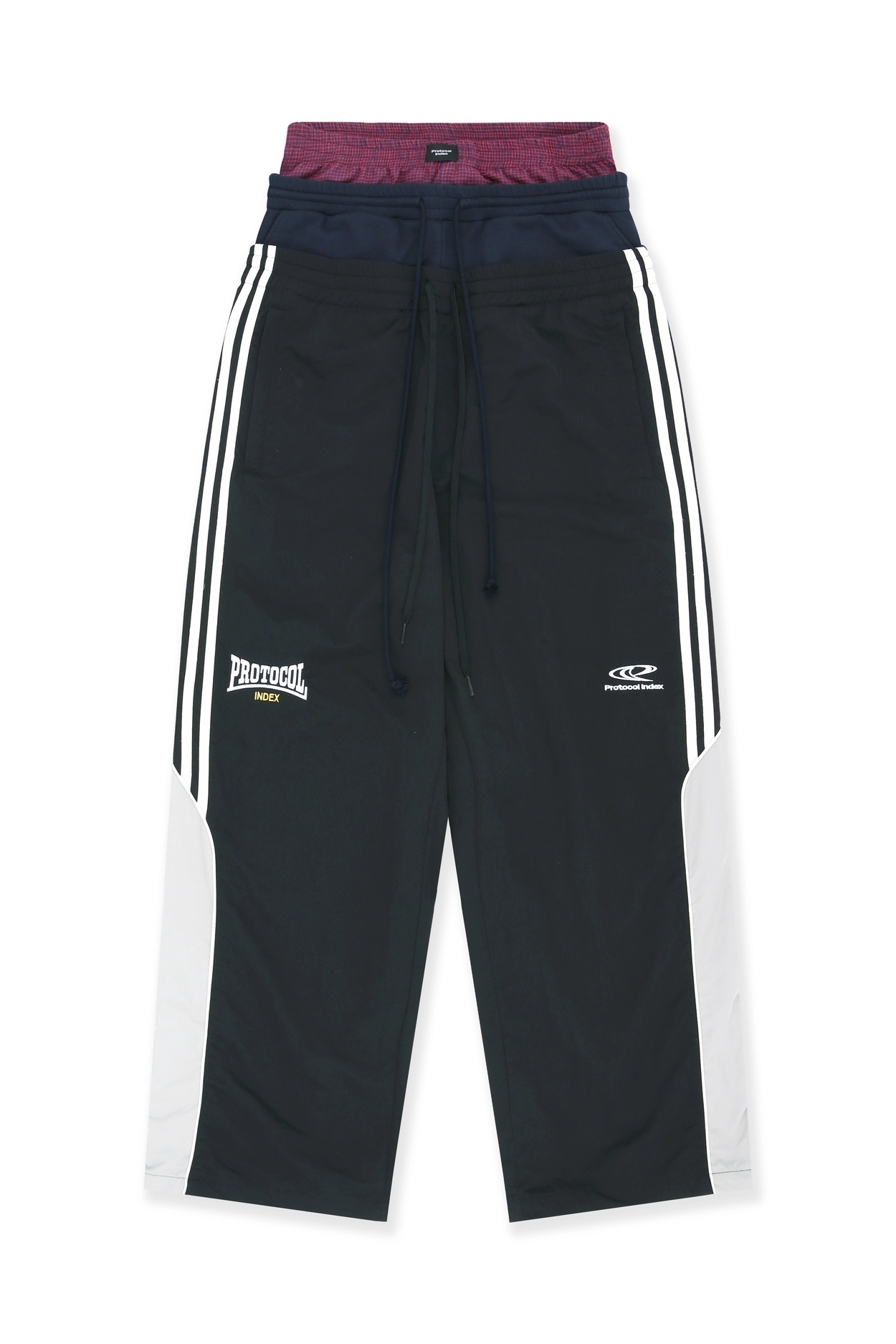Protocol Index｜3 Layered Track Pants (Black)