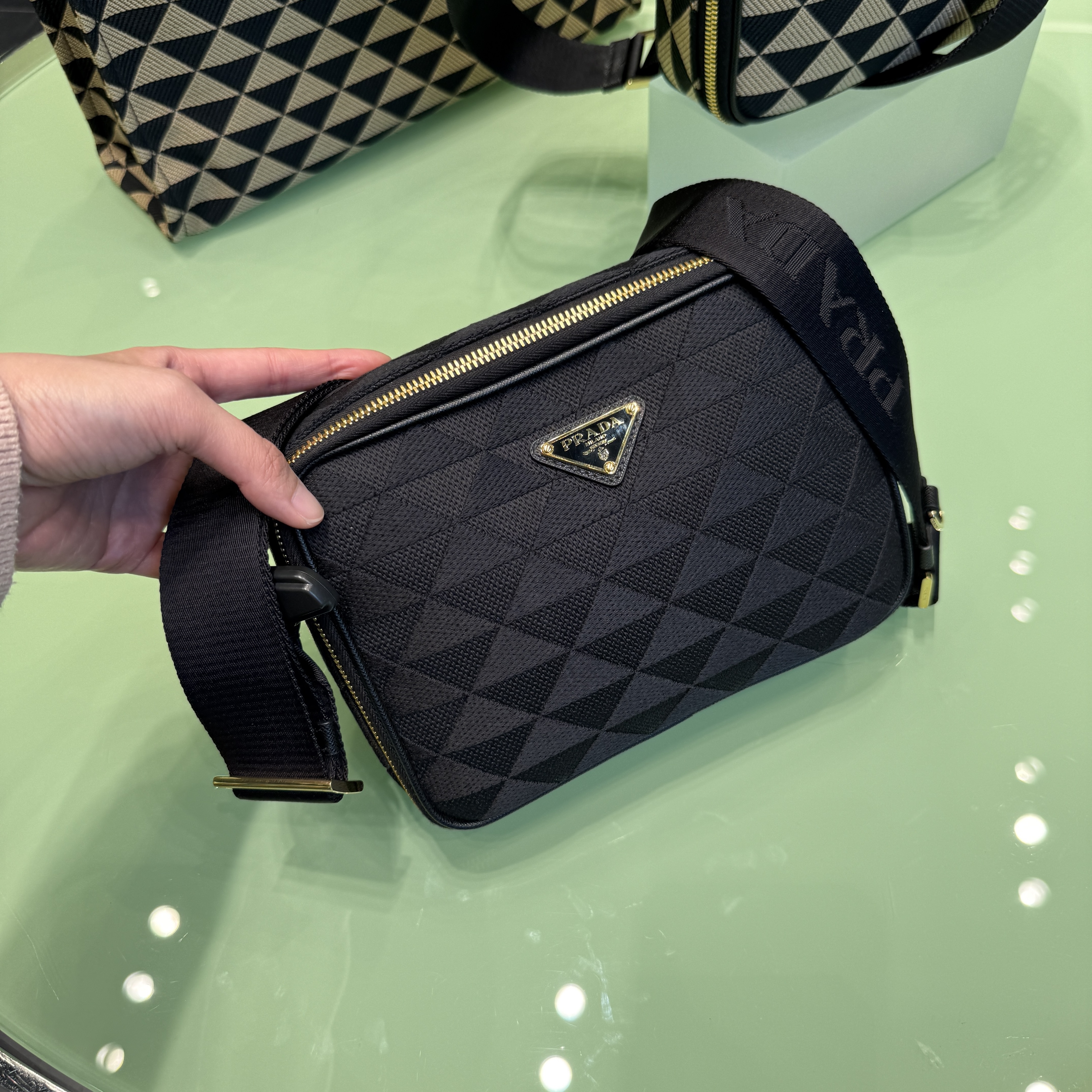 Prada Brique Camera Bag Black 2VH069