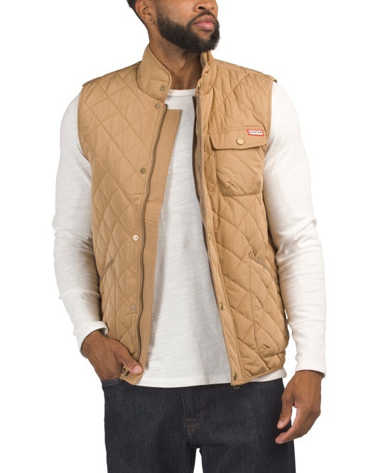 【預購】HUNTER H101708 男裝菱格紋輕棉背心