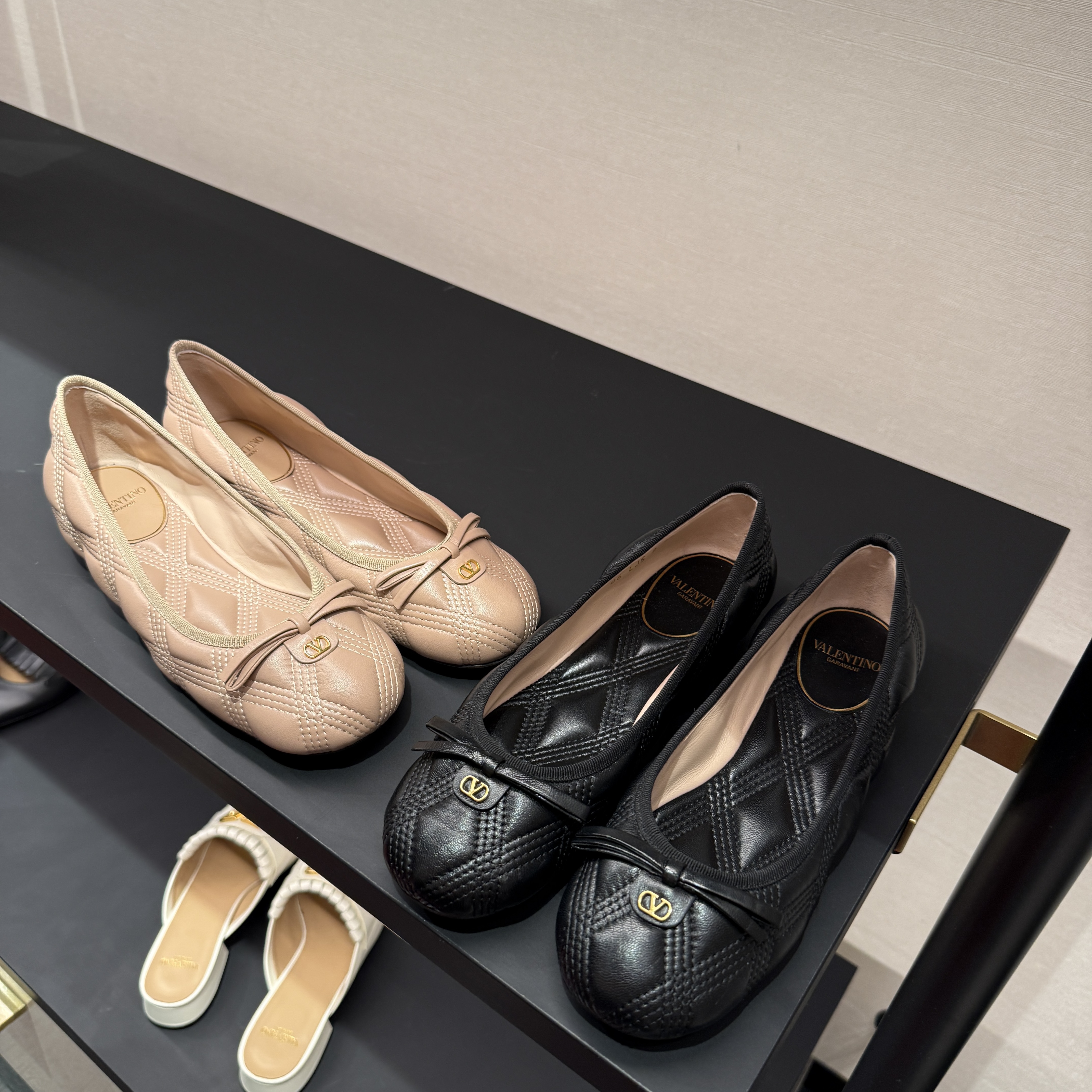 Valentino Quiltie Ballerina 67 In Quilted Nappa Leather Flats 2 colors