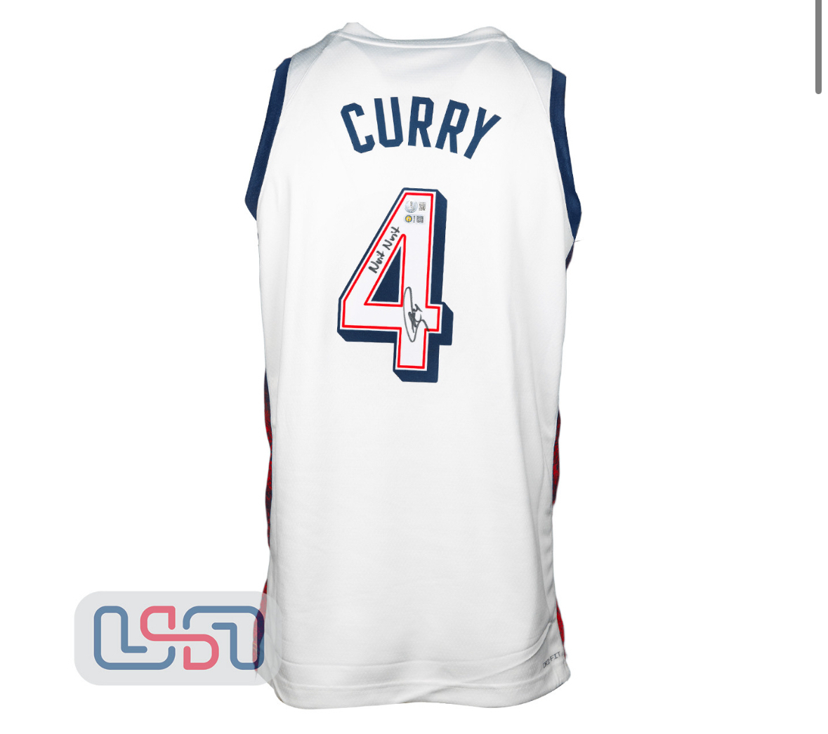 Stephen Curry USA 美國隊白色球衣簽名 加簽Night Night