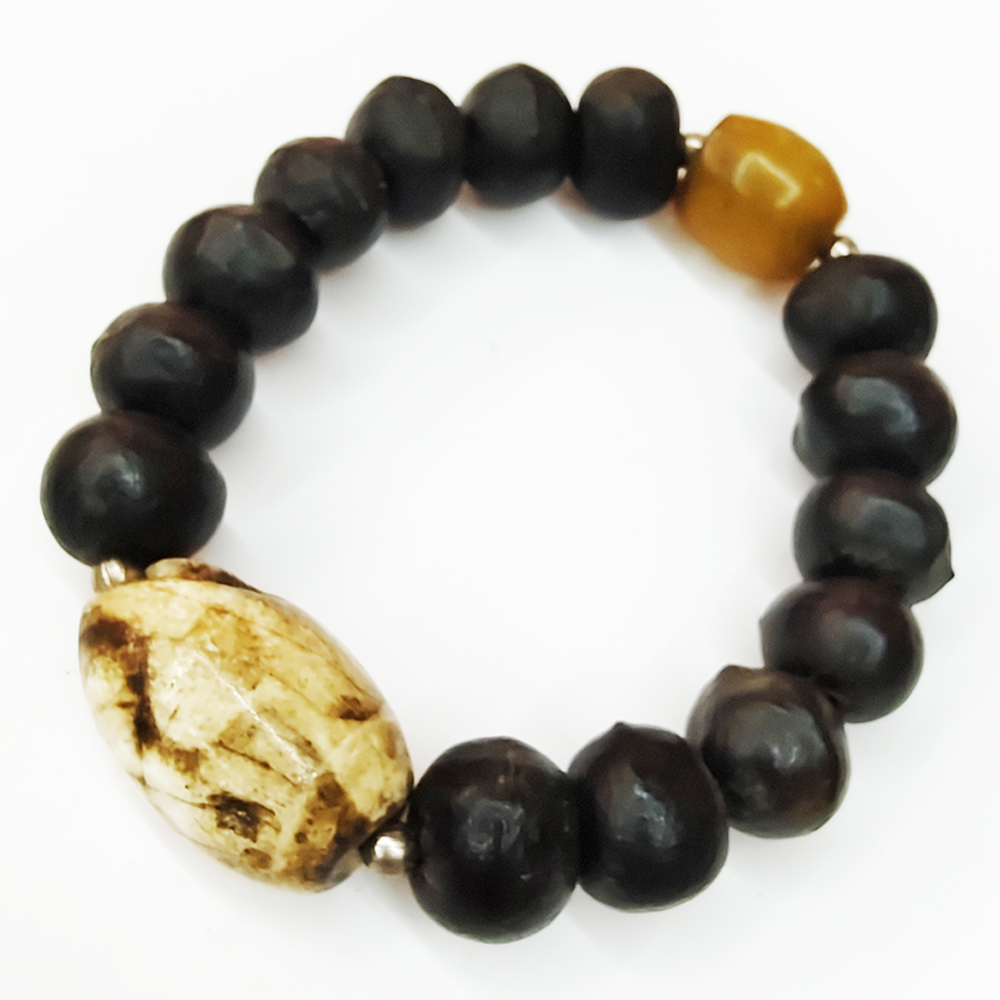 老硨磲&鬼見愁{無患子}手珠【十方】134405