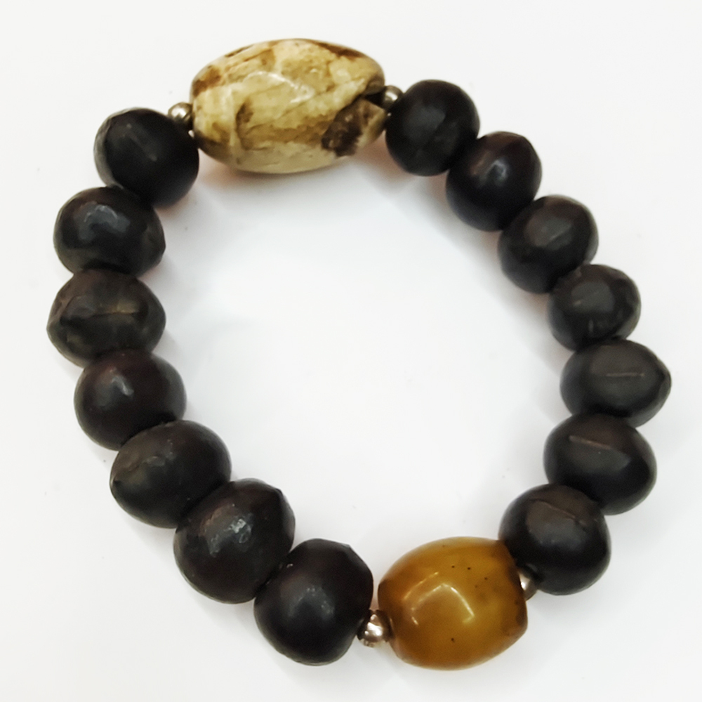 老硨磲&鬼見愁{無患子}手珠【十方】134405