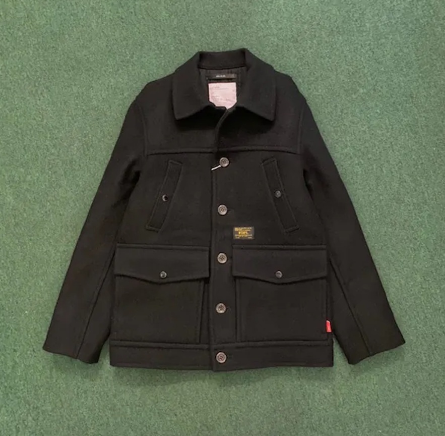 最後價格 LAST PRICE SALE : WTAPS BLACK LUMBER JACK WOOL MELTON JACKET - BLACK SIZE S IN STOCK NOW (現貨發售中)
