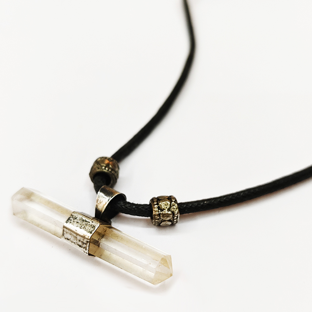 水晶柱{鑲純銀}項鍊【十方】126685