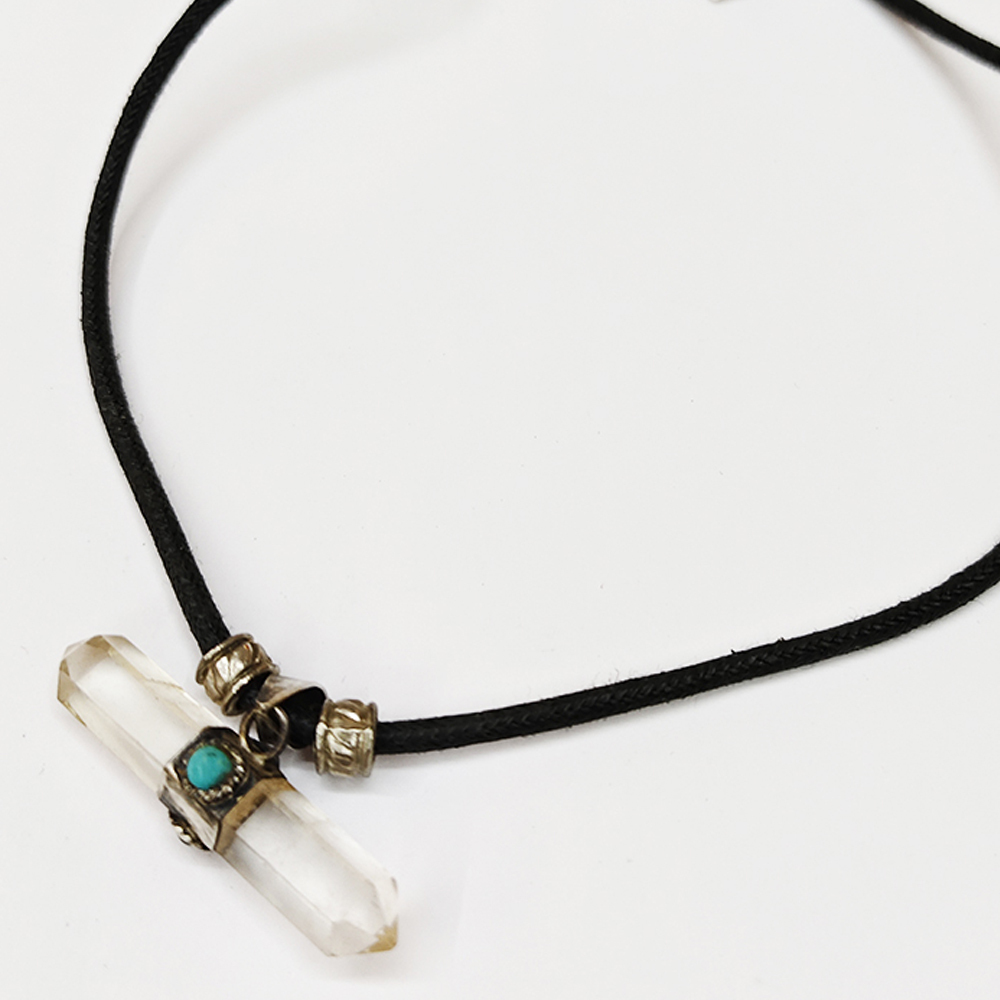 水晶柱{鑲純銀}項鍊【十方】126683