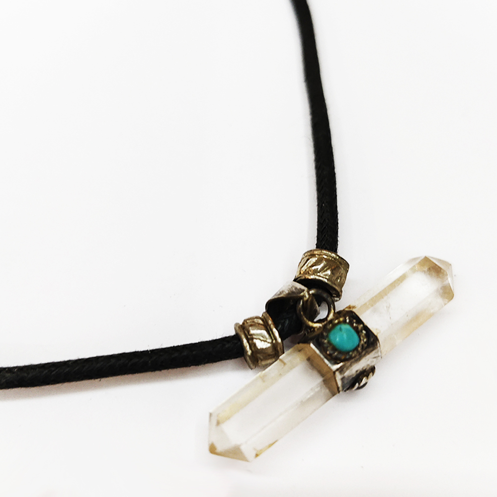 水晶柱{鑲純銀}項鍊【十方】126683