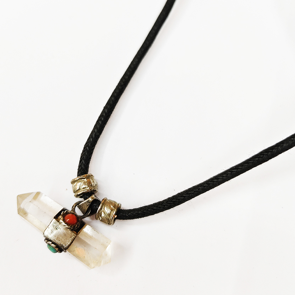 水晶柱{鑲純銀}項鍊【十方】126682