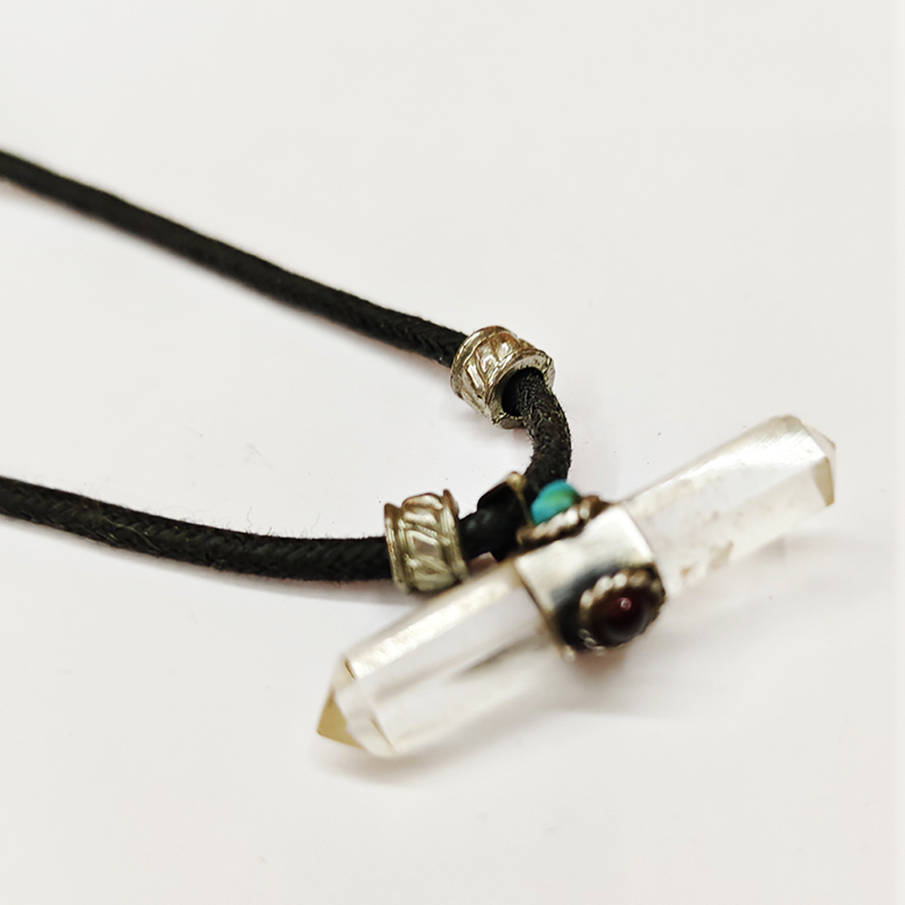 水晶柱{鑲純銀}項鍊【十方】137958