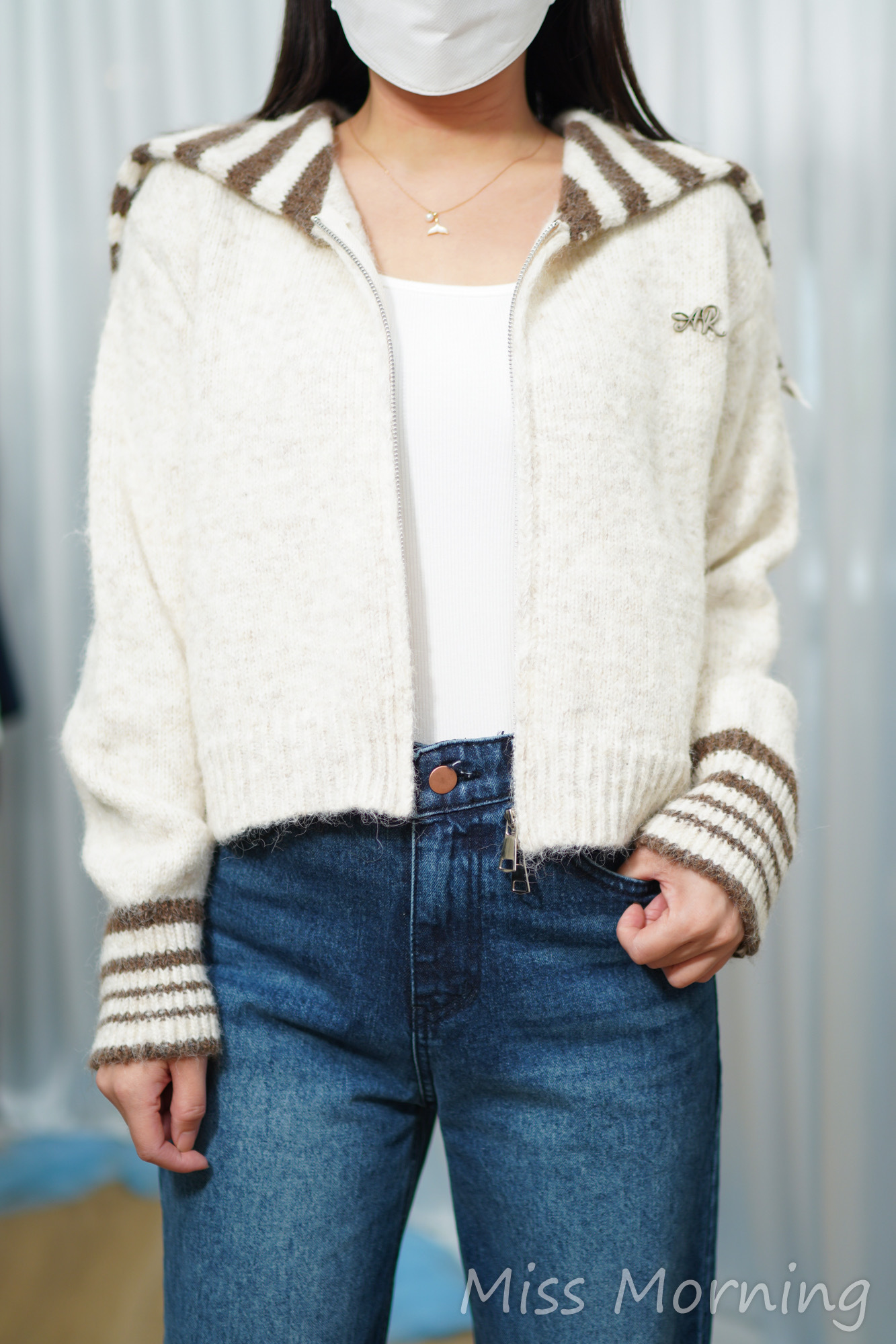 水手肩上衣/外套兩穿(14860)