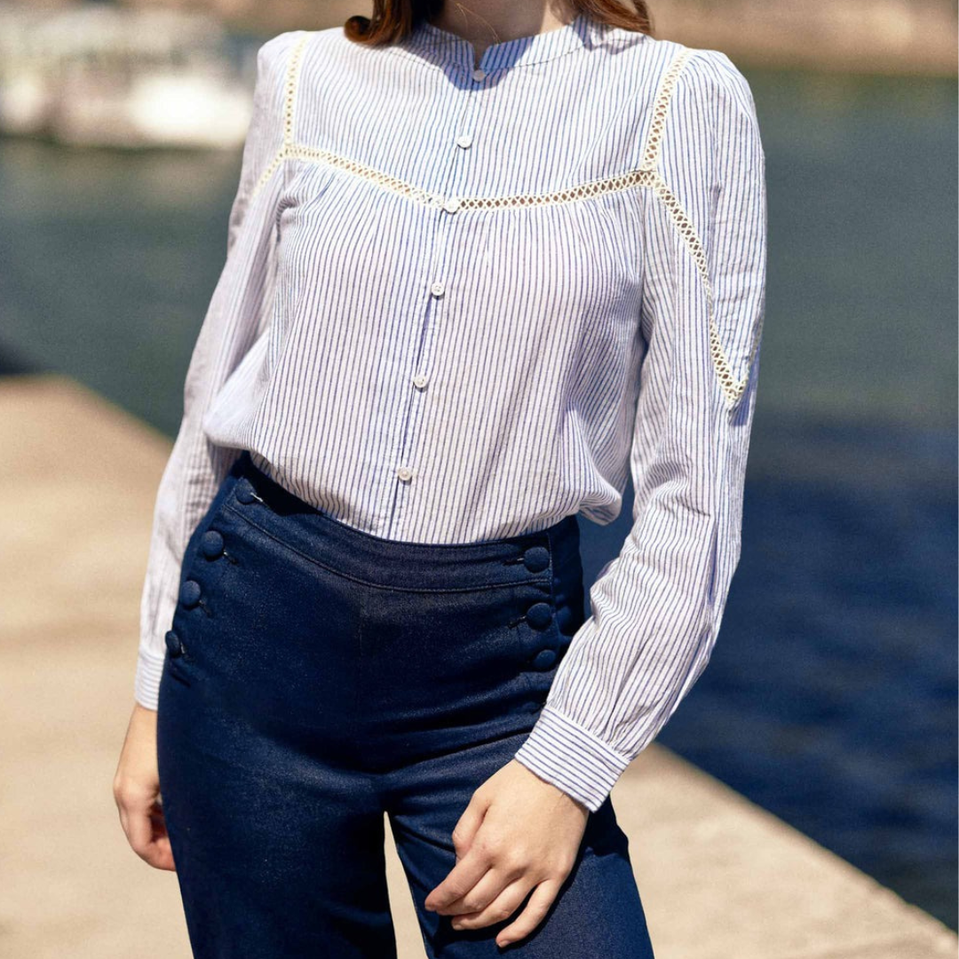 1LP1018-077 LA PETITE ETOILE Blouse White #BESMA-B102521X6A/11-ECRU (C-EU-E)