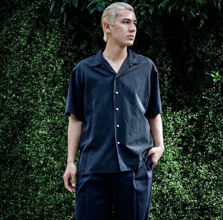10/18 RE-STOCK: A.PRESSE 2025 SILK COTTON OPEN COLLAR SHIRT S/S (25SAP-02-04H) - PRE ORDER ITEM (預訂中)