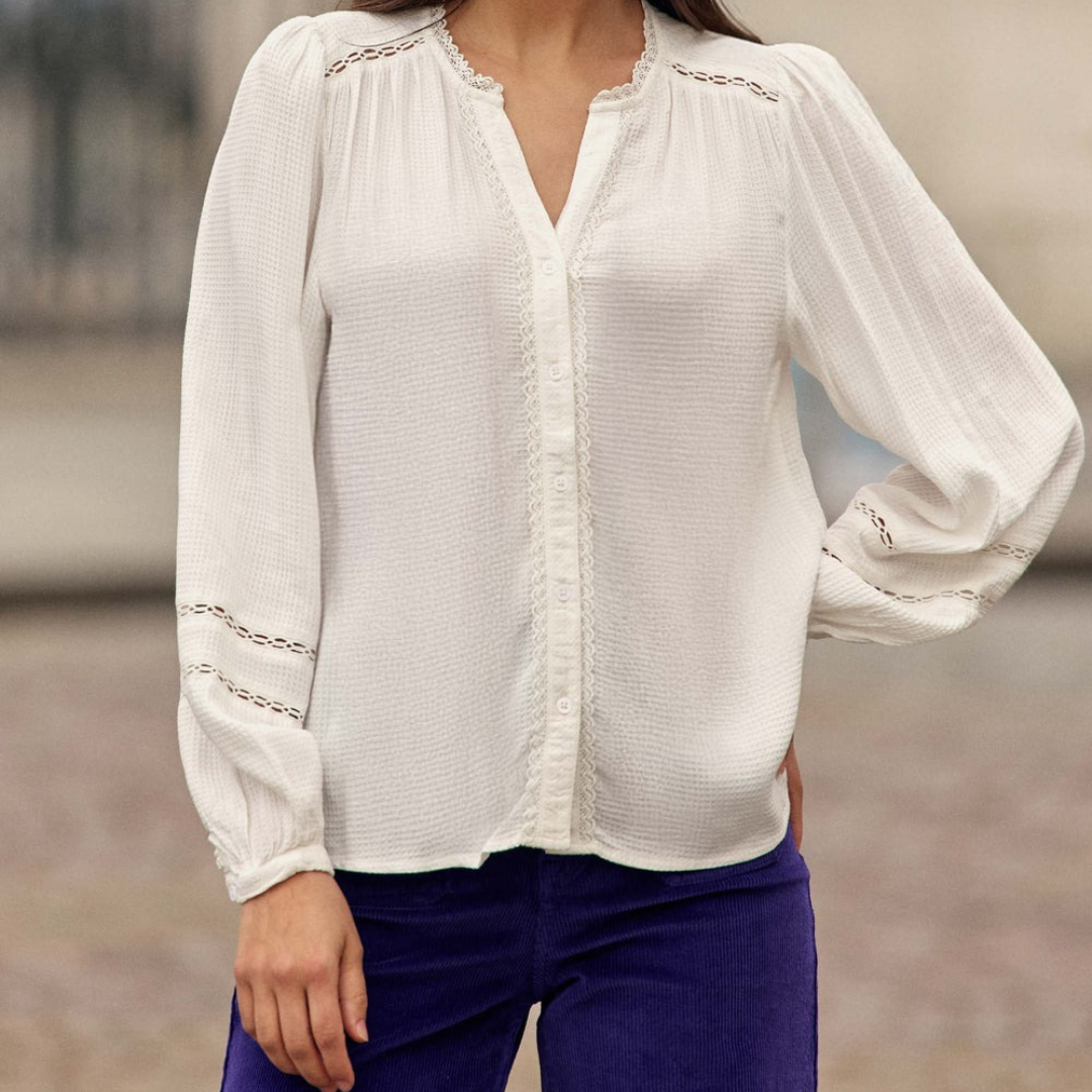 1LP1018-078 LA PETITE ETOILE Blouse White #BROOKIE-B102521V0A/11-ECRU (C-EU-E)