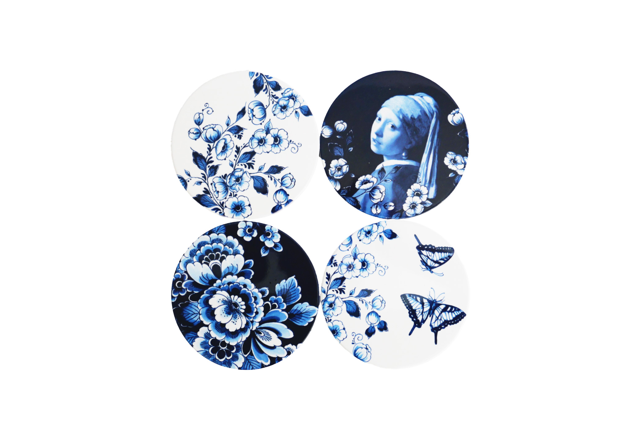 HEINEN DELFTS BLAUW｜Coasters - Ceramic - Set of 4