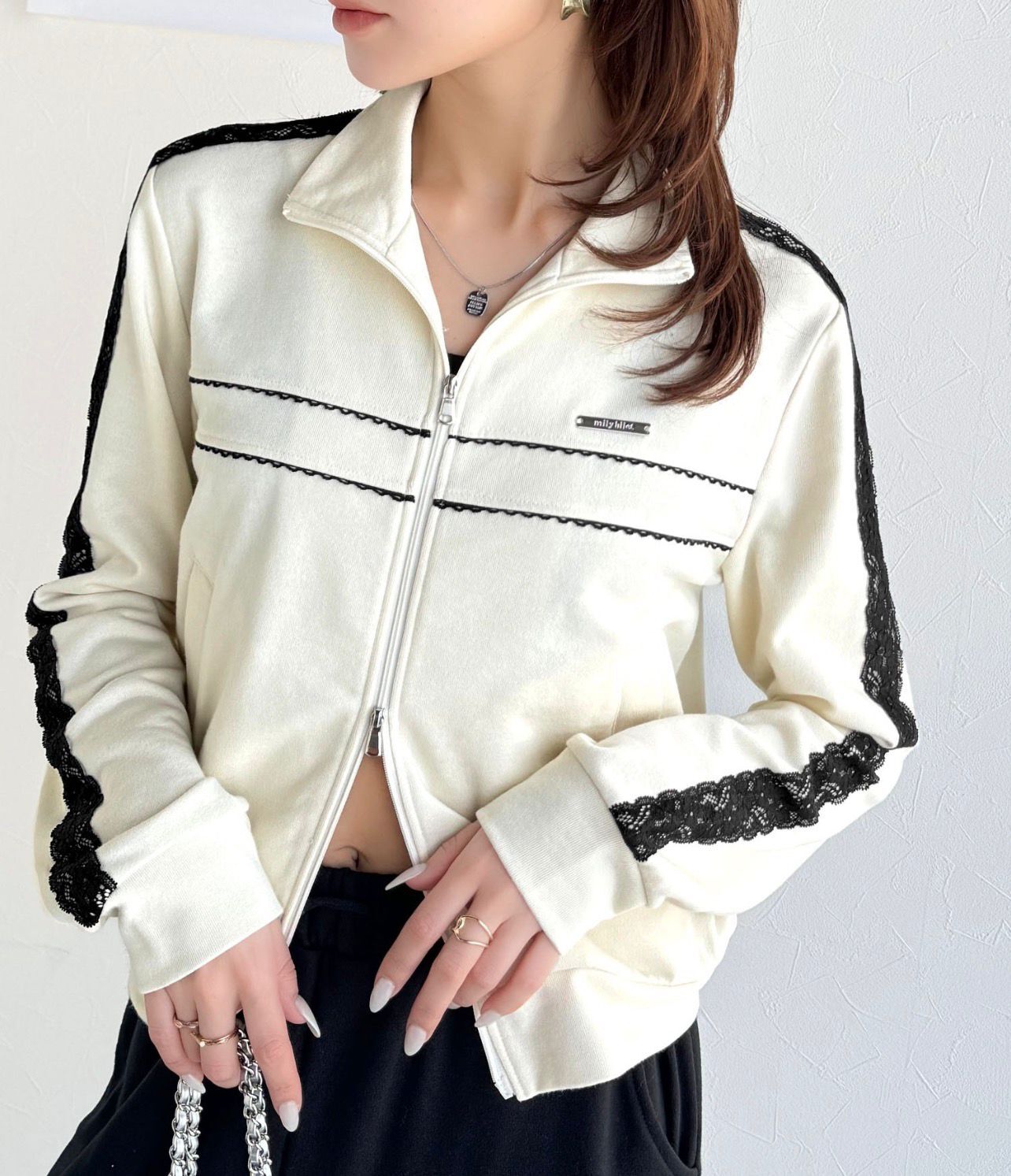 【預購】JN101801 mily bilet 女裝雙拉鏈運動風外套