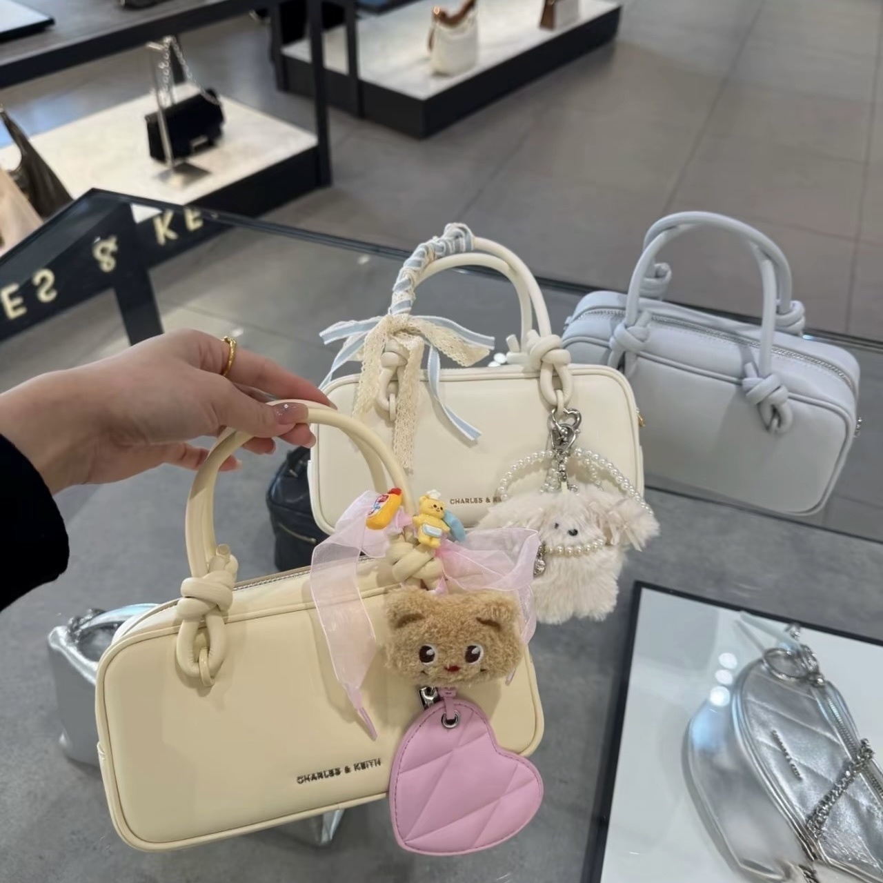 CLEVER& KETCH 小ck Sammie Knotted-Handle Elongated Bag 馬卡龍 波士頓包包 5色