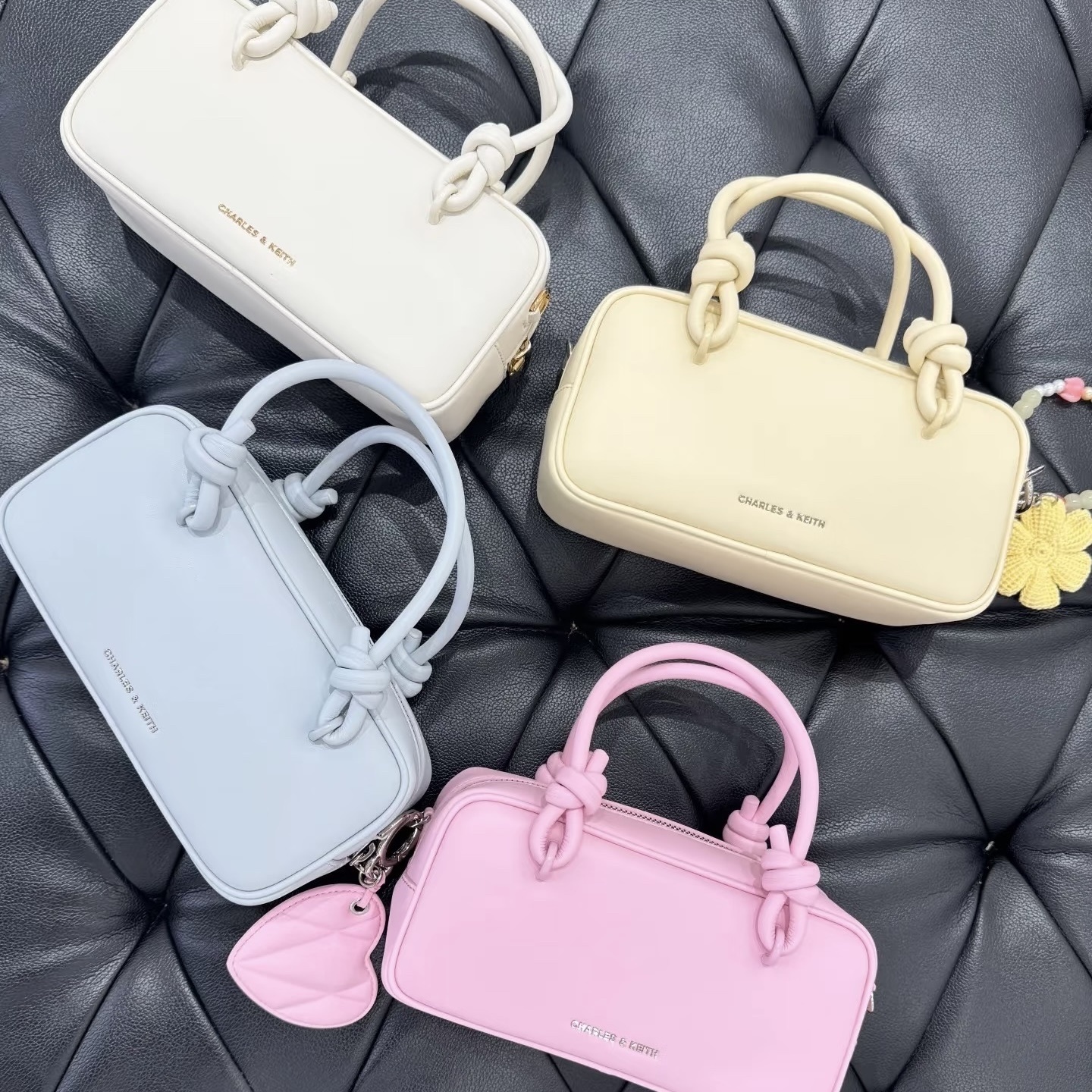 CLEVER& KETCH 小ck Sammie Knotted-Handle Elongated Bag 馬卡龍 波士頓包包 5色