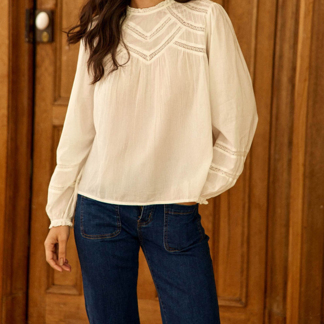 1LP1018-084 LA PETITE ETOILE Blouse White #BRIA-B102522C0A/11-ECRU (C-BO-E)