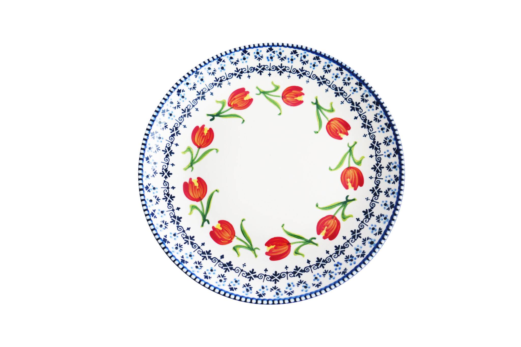 HEINEN DELFTS BLAUW｜Plate Oranje Tulp 26cm