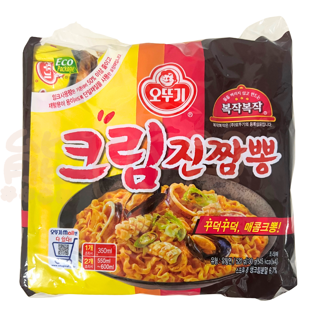 韓國不倒翁奶油金辣海鮮撈麵 (130gx4) 520G  到期日 2026-6-1