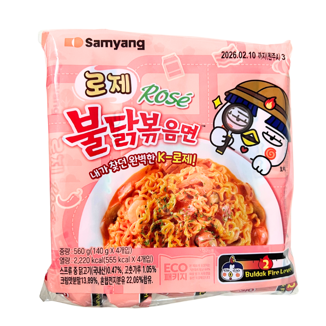 韓國三養奶油玫瑰辣雞撈麵 (140gx4) 560G 到期日 2026-5-1