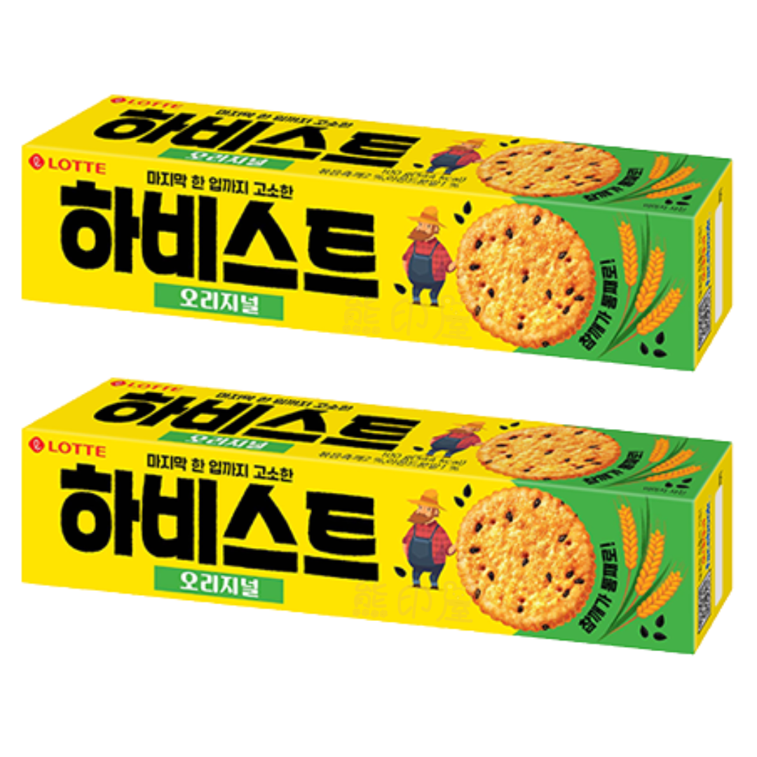 韓國樂天 Harvest 黑芝麻穀物脆餅 100G X2