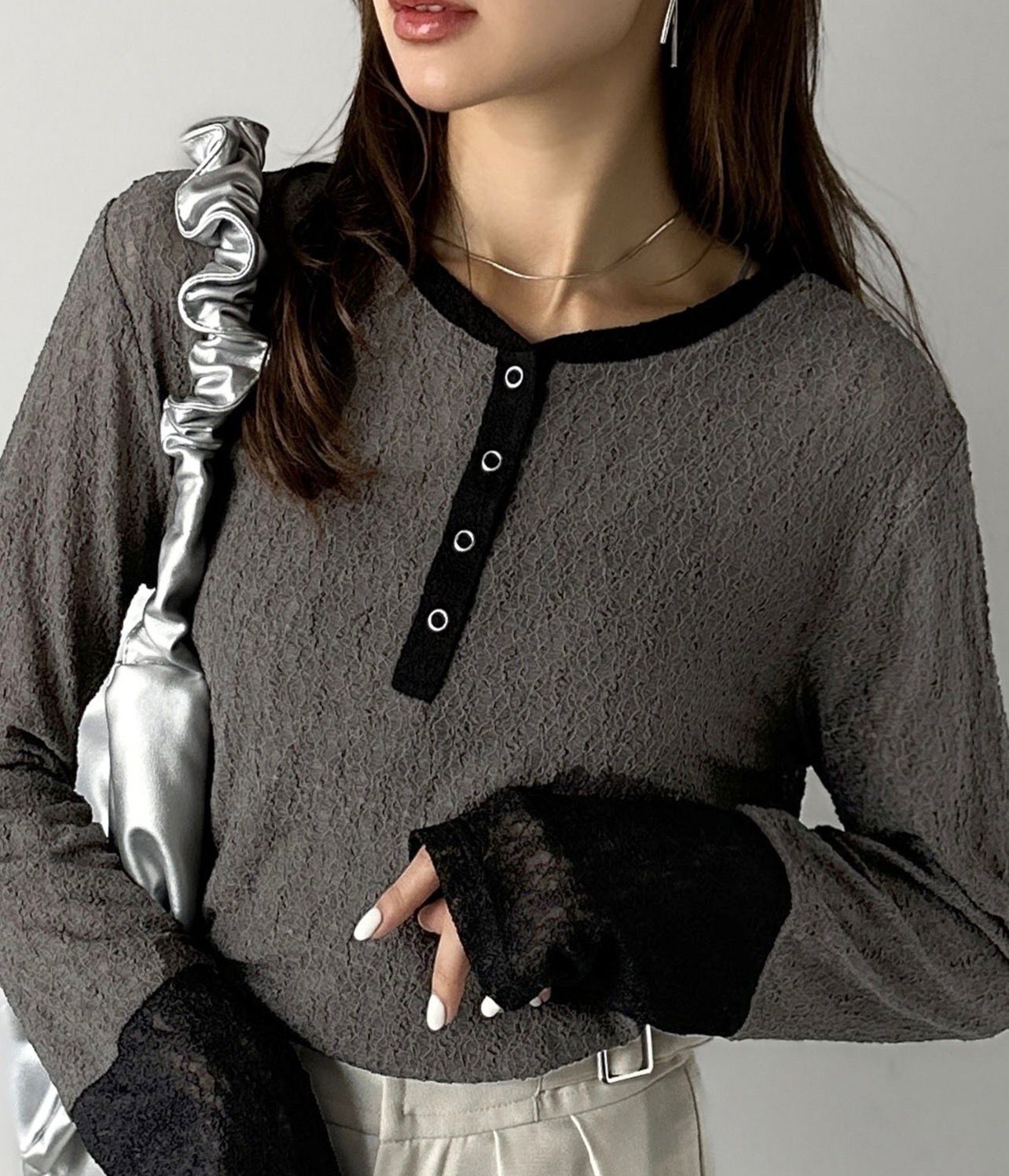 【預購】JN101808 mily bilet 女裝蕾絲長袖上衣