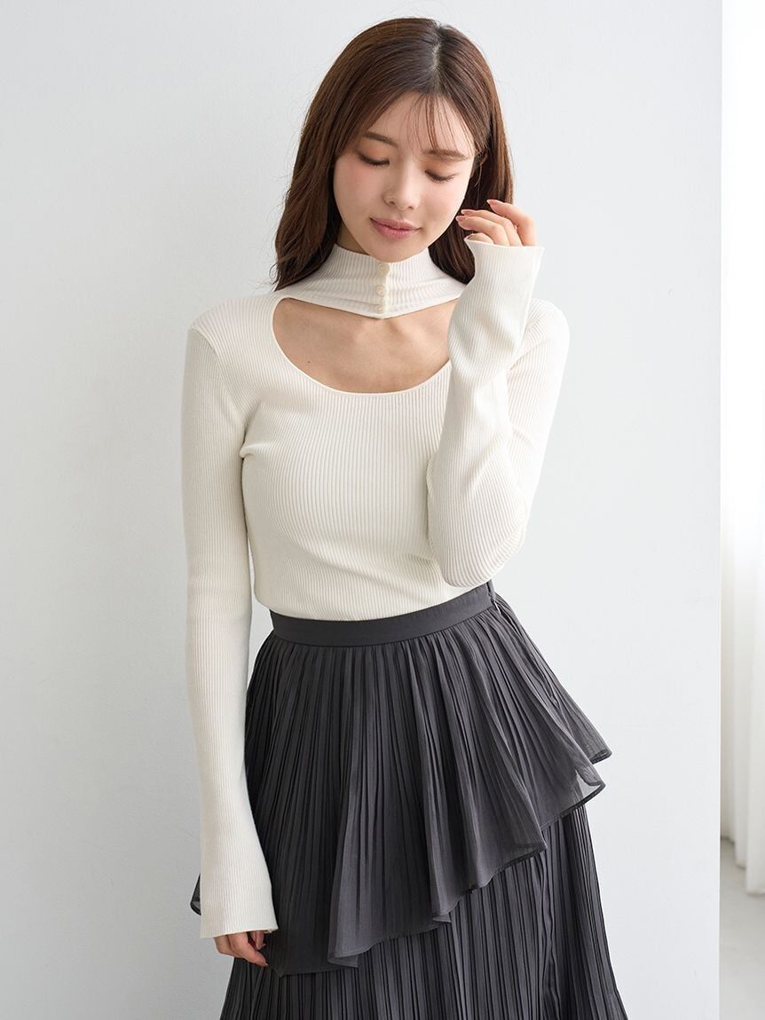 [預購] 折扣SNIDEL 2WAY 高領針織衫