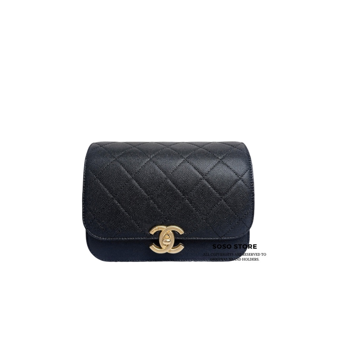 Chanel Chain Flap Bag - Black / Ghw
