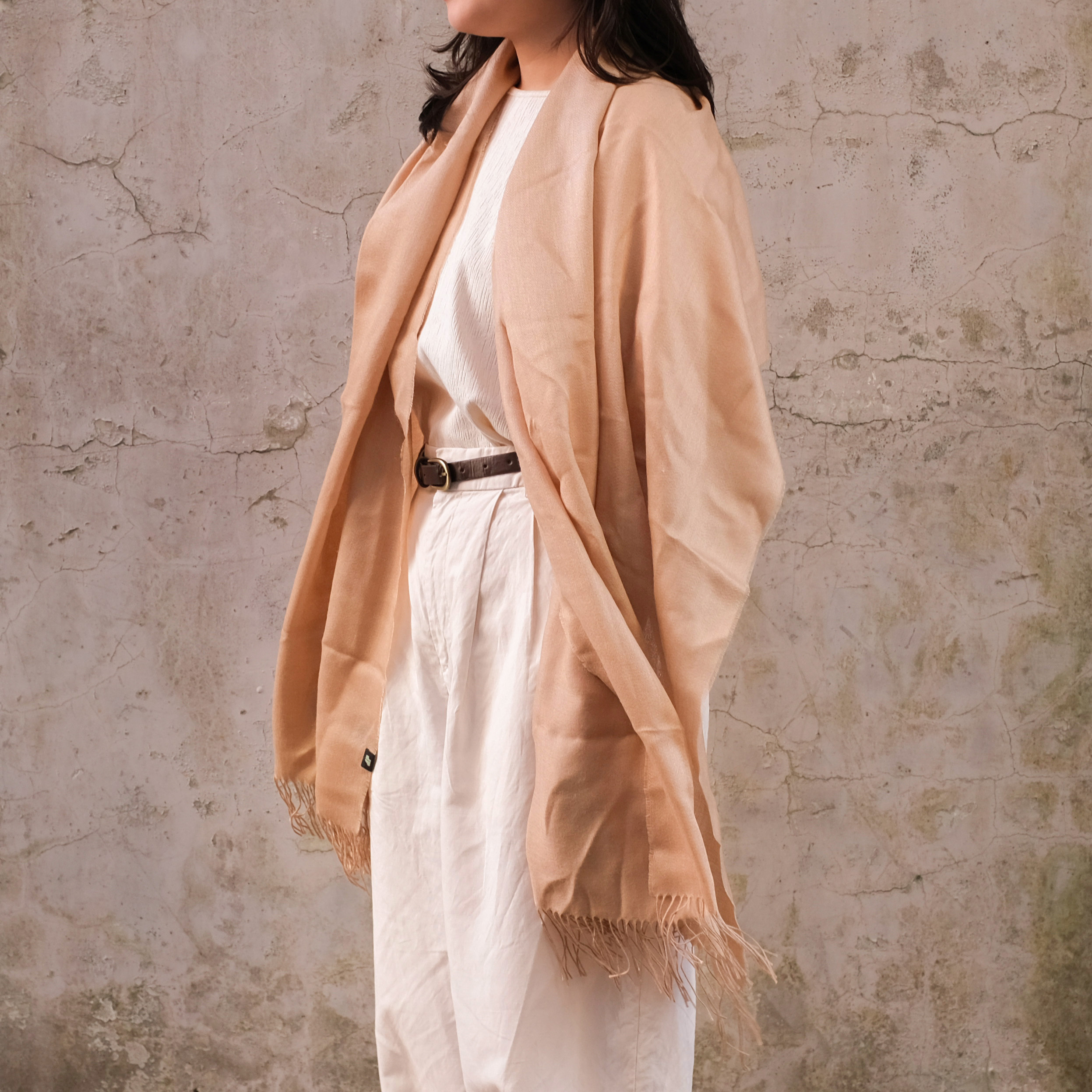 安地斯羊駝披肩｜流沙金｜秘魯