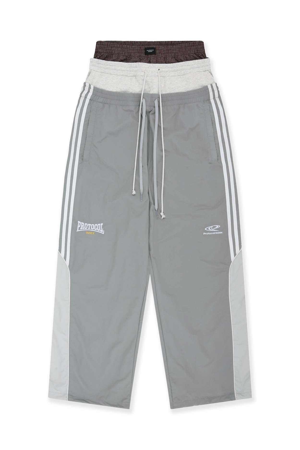 Protocol Index｜3 Layered Track Pants (Grey)