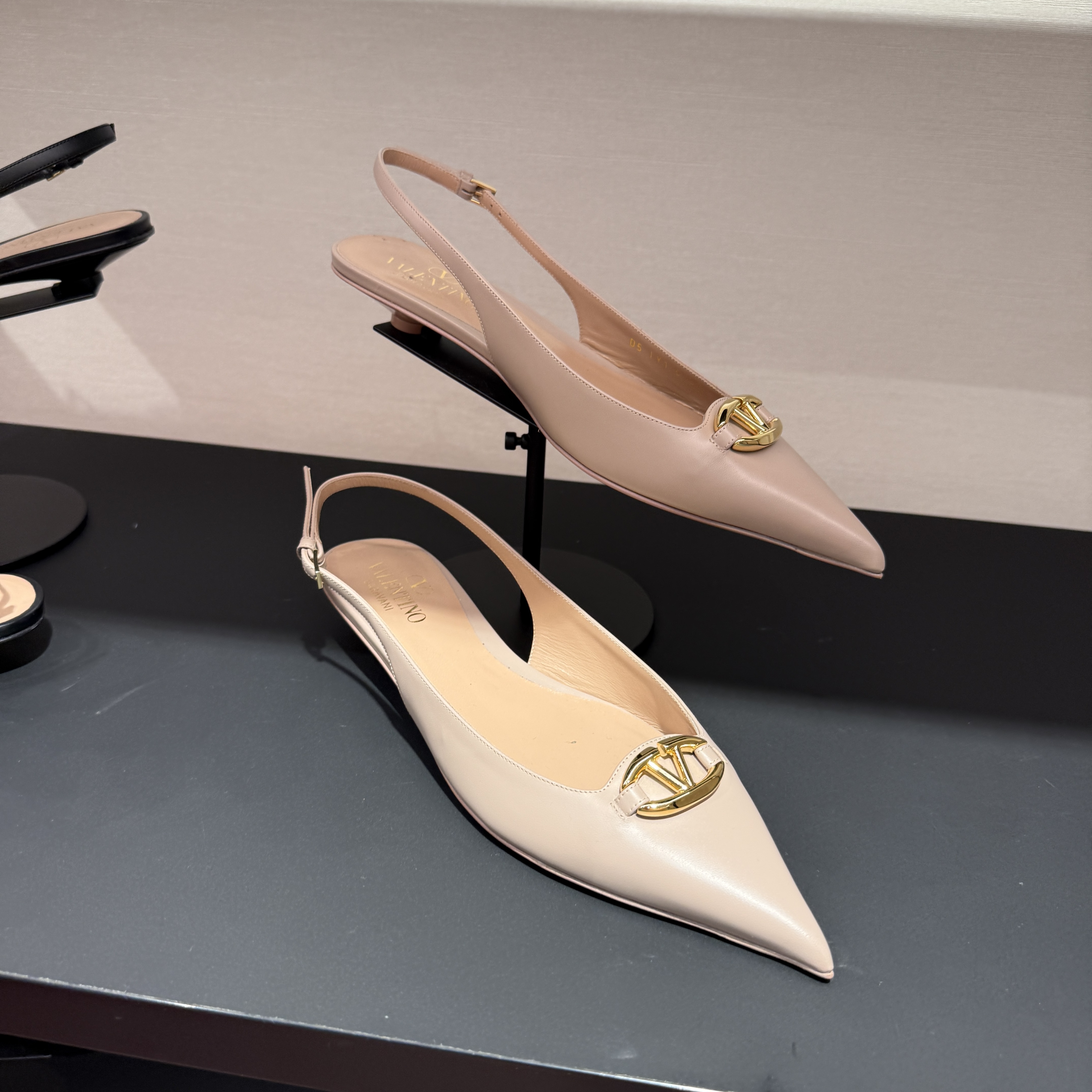 Valentino Vlogo Signature Calfskin Slingbacks 2 colors
