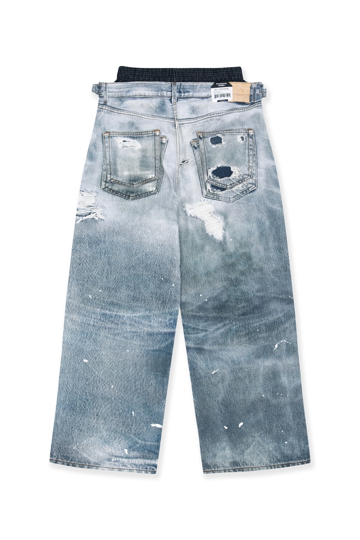 Protocol Index｜Trompeloeil layered pants (Blue)