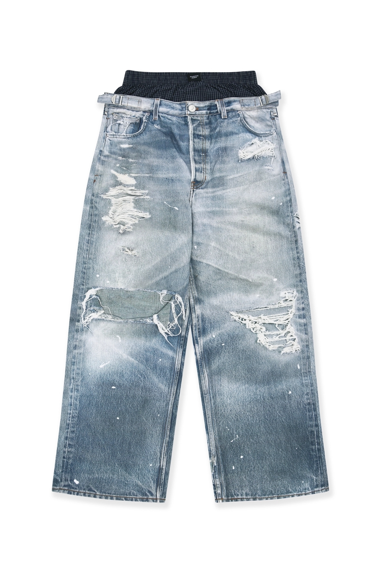 Protocol Index｜Trompeloeil Layered Pants (Blue)