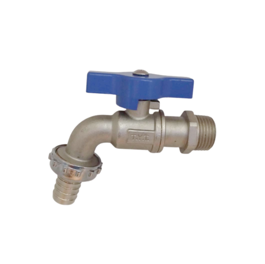 "TYT"短身藍柄波子龍頭1/2"X3/4"(蝴蝶柄)