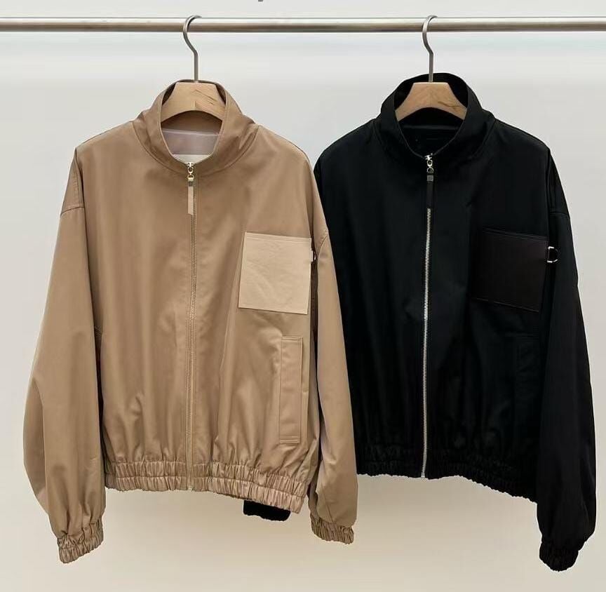 JU5111 束口防風拉錬外套