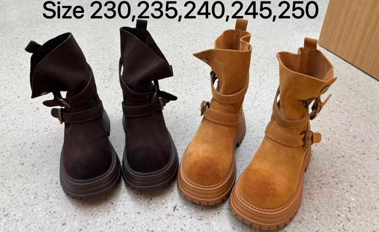 JU5113 絨面歐美款短靴 *足碼*