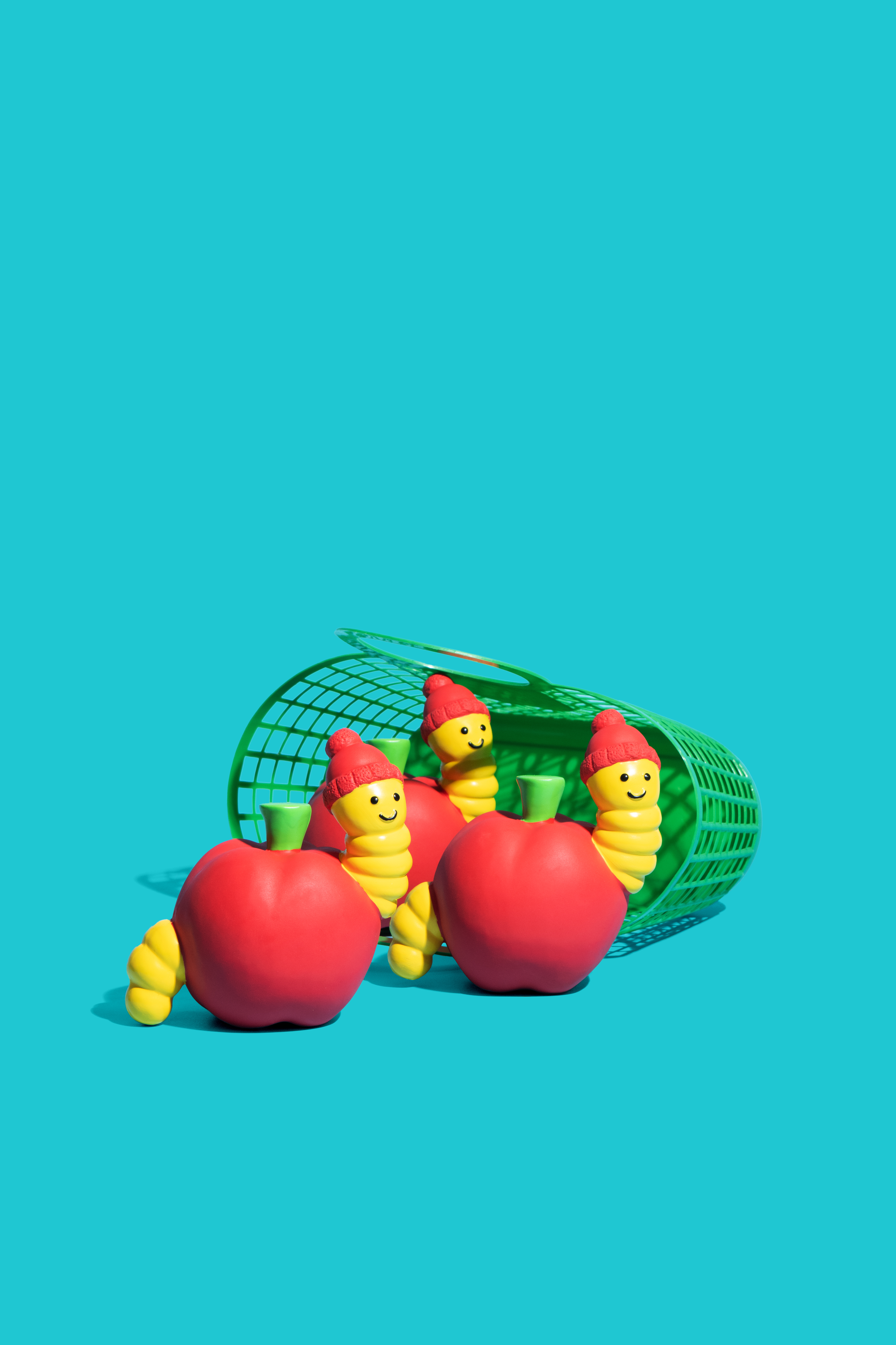 蘋果毛毛蟲乳膠玩具