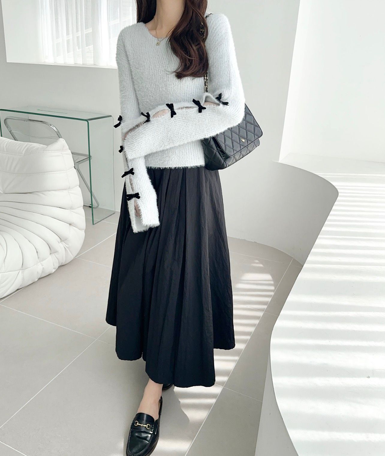 【預購】JN101810 mily bilet 女裝蓬鬆羅紋針織上衣