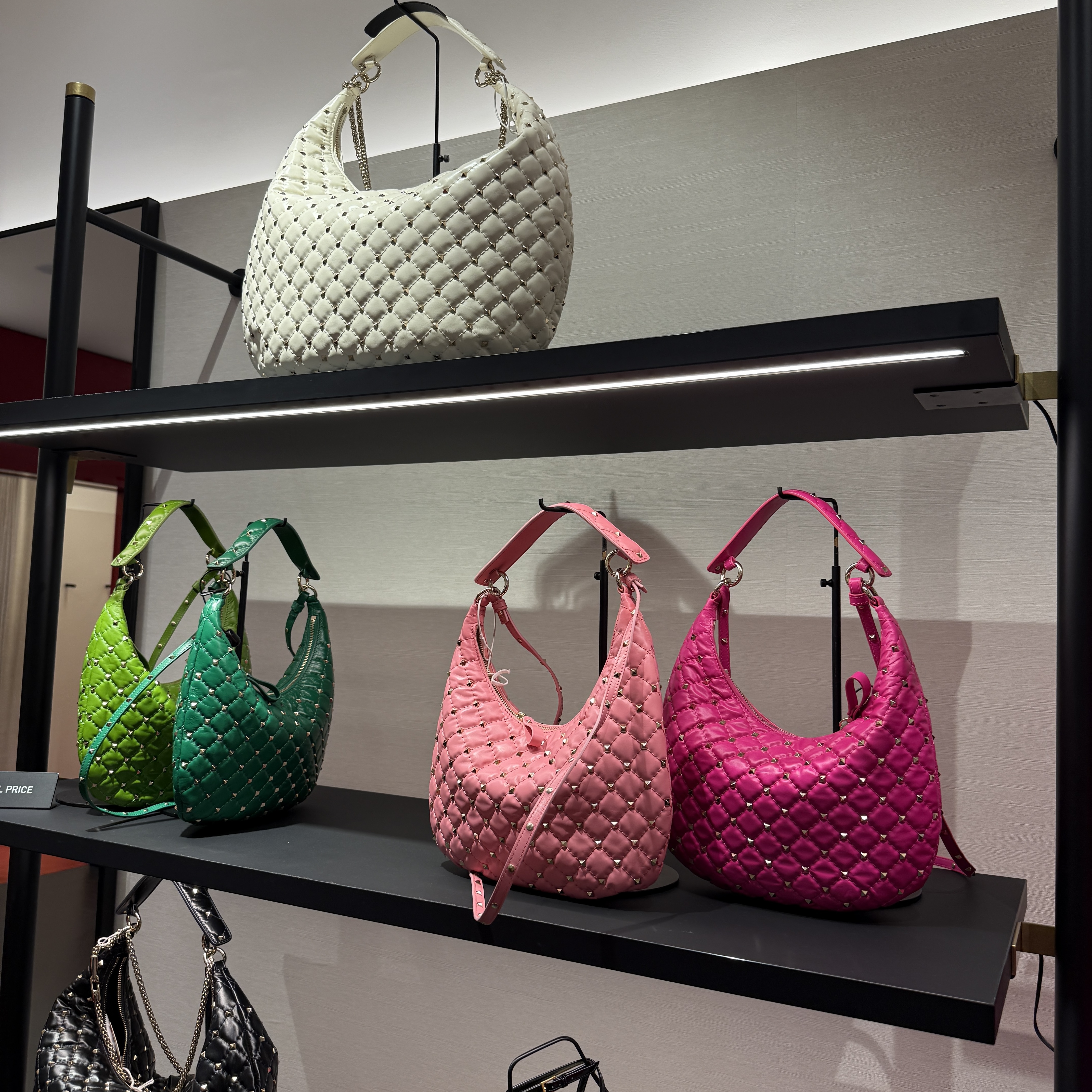 Valentino Rockstud Spike Calfskin Hobo Bag 6 colors