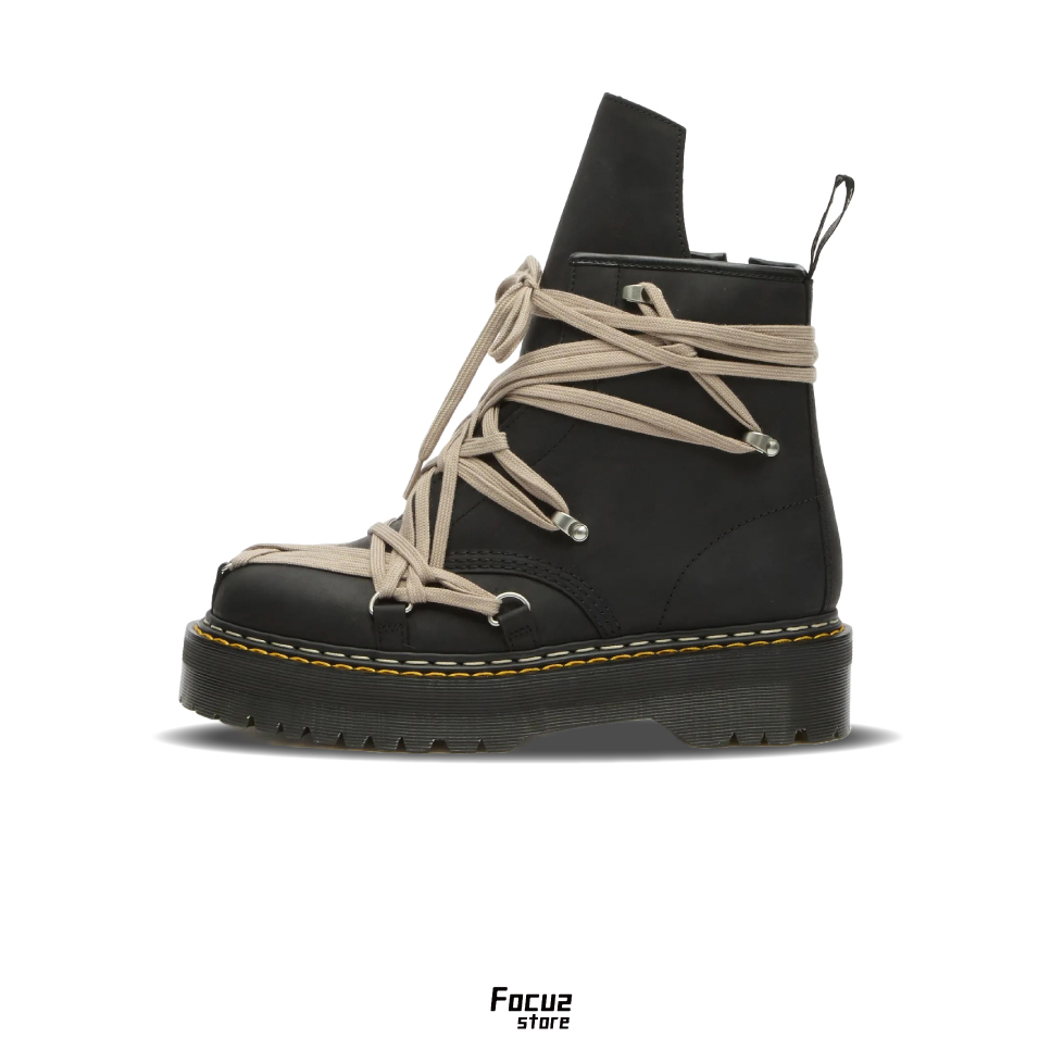 【Focus Store】預購 Rick Owens x Dr. Martens 1460 Quad Sole Megalace "Black" 黑 馬丁 聯名 DM02E6812-9