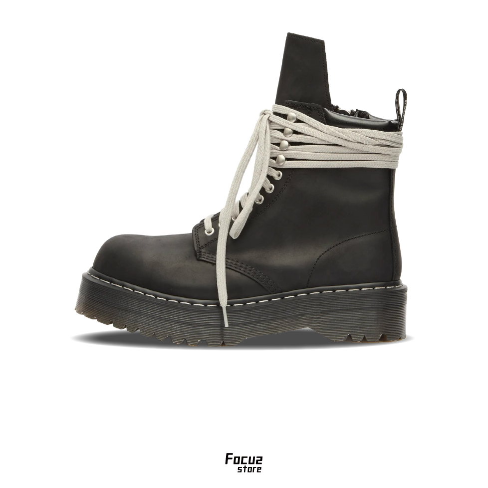【Focus Store】預購 Rick Owens x Dr. Martens Quad Sole Steel Toe "Black" 黑 馬丁 聯名 DM02E6813-9