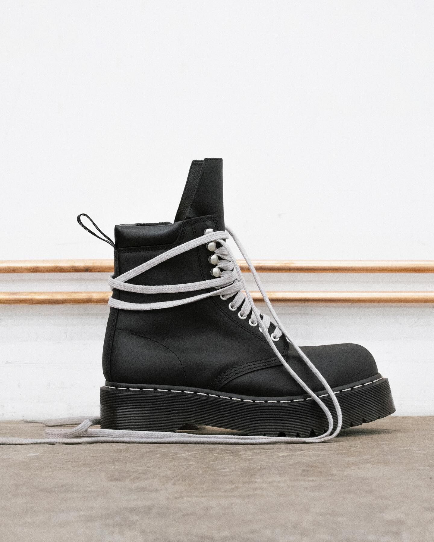 Focus Store】預購Rick Owens x Dr. Martens Quad Sole Stee